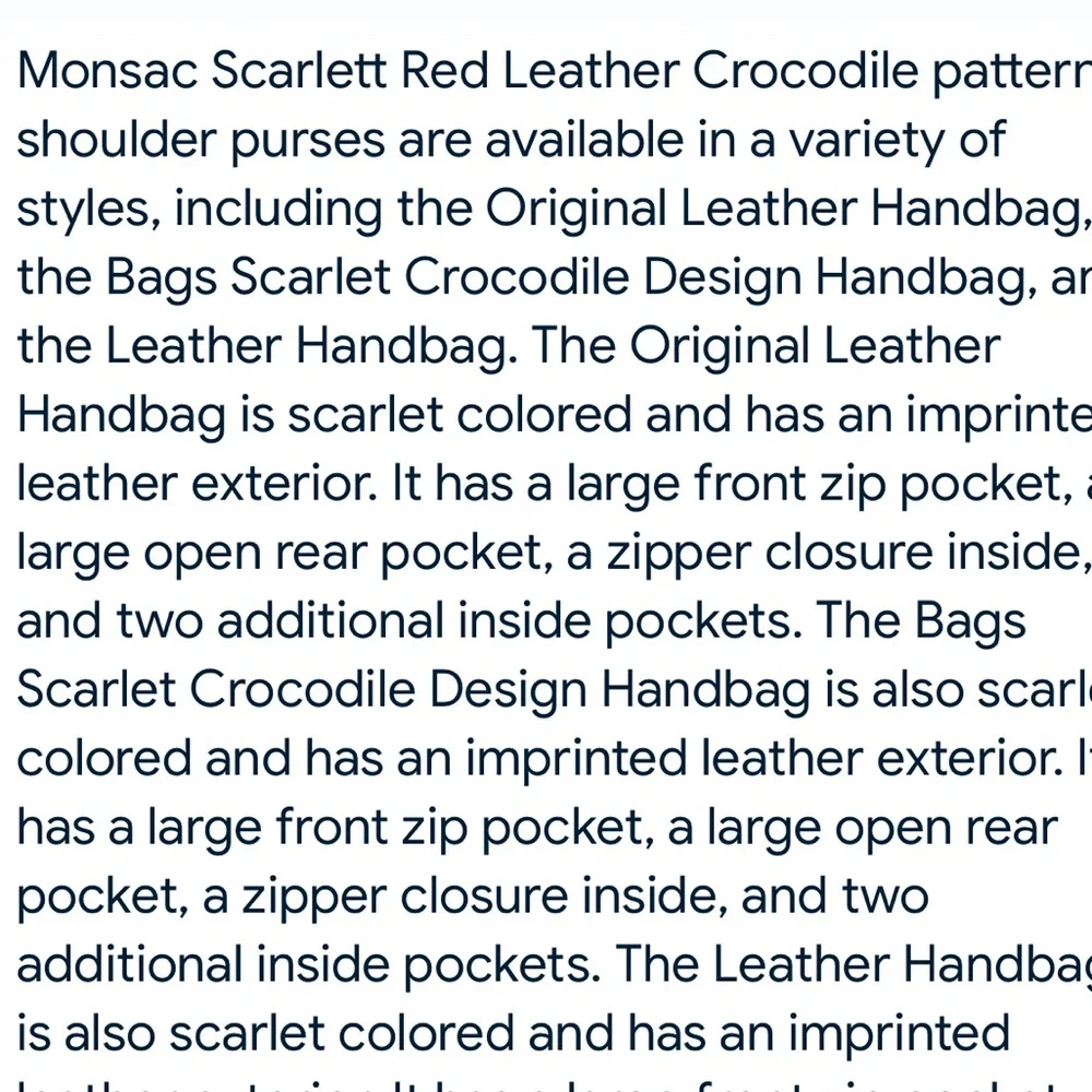 🌹MONSAC SCARLET RED CROCODILE EMBOSSED LEATHER SHOULDER BAG - Picture 16 of 17